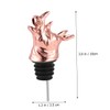 FUNOMOCYA Rose Gold Rhino Head Wine Pourer and Stopper Zinc