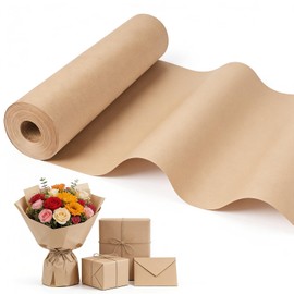 Euqvunn Carta Kraft, 30cm x 35m Rotolo di Carta da Pacchi Marrone, 80 g/m² Kraft Paper Riciclabile – Craft Paper per Attività Artistiche e Creative, Confezioni Regalo, Imballaggio di Pacchi