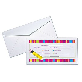 Bright Stripes School Money Envelopes | School Envelopes | Money Envelopes | Lunch Money | School Lunch | Class Trip | Send Money to School | School Trip | School Supplies