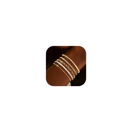 Gold Bracelets for Women Paperclip Chain Bracelet Gold Bracelet Stack Non Tarnish Stack Bracelets for Women Trendy Gold Jewelry Sets