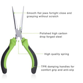 SPEEDWOX 6 Inches Mini Needle Nose Pliers for Jewelry Making Smooth Jaws Extra Long Fine Pliers Professional Tool Beading Hobby Craft DIY