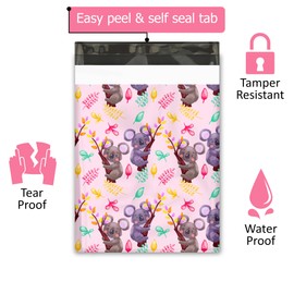10x13 (100) Koala Designer Poly Mailers Shipping Envelopes Premium Printed Bags