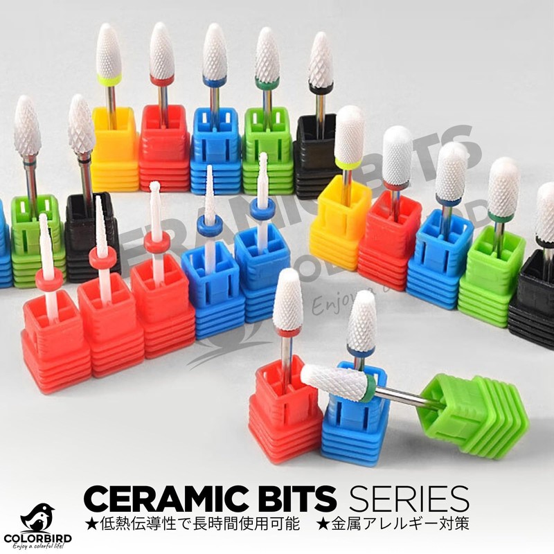 COLORBIRD Nail Bit Ceramic Nail Machine Bit Electric Nail Drill