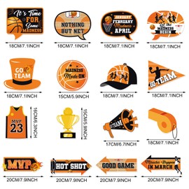 Let The Madness Begin Basketball Photo Props College Basketball Party Photo Booth Props Kit Basketball Themed Party Photography Decoration Supplies 30 Pieces