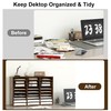 Alpeir Mail Organizer Countertop, 27 Slots Wooden Desk File Literature