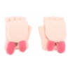USB Heated Knitted Flap Gloves Half Finger 5V Winter Heating