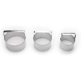 Fox Run Biscuit Cutter Set, 3-Piece Set, 2", 2.5", 3" Diameter