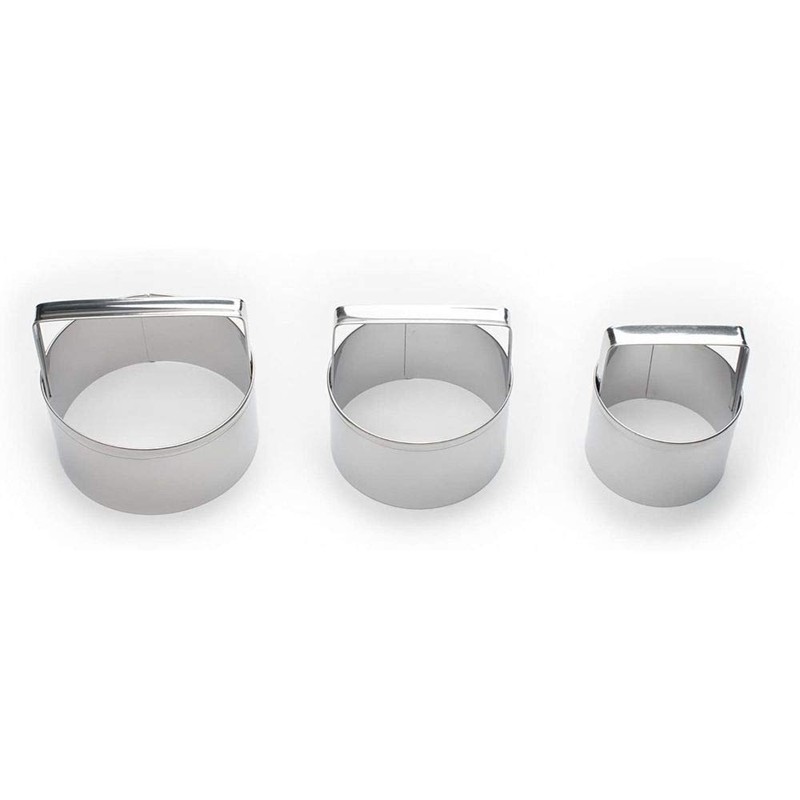 Fox Run Biscuit Cutter Set, 3-Piece Set, 2", 2.5", 3"