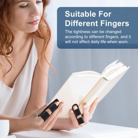 HLOES 5Pcs Trigger Finger Splint, Finger Braces Joint Stabilizer, Adjustable Mallet Splint and Hand Brace, Finger Straightener for Arthritis – Fits Thumb, Index, Middle, Ring and Pinky Finger(5PCS)