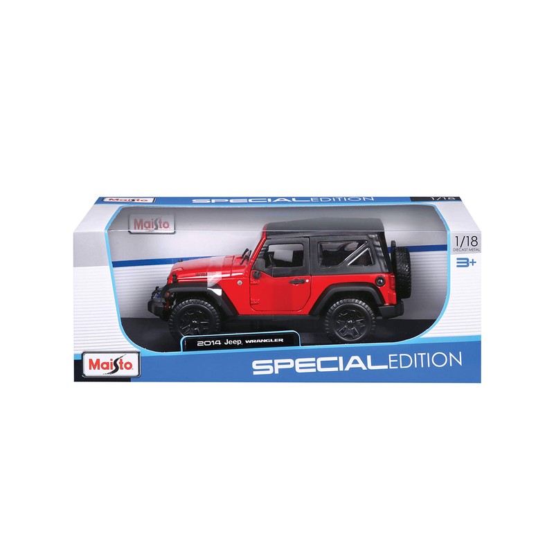 Maisto 1:18 2014 Jeep Wrangler Diecast Vehicle (Colors May Vary)