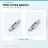 2 Pack Invisible Door Hinges, 3D Adjustable Concealed Aluminum Alloy