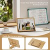 Bamboo Book Stand, Adjustable Book Holder, Music Stand - Lightweight