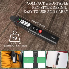 Mastfuyi Wood Moisture Meter, Portable Pen Firewood Moisture Tester, Pin-Type Water Leak Detector with 2 Modes & Ambient Temp Measurement for Restoration Contractors, Woodworkers, DIYers