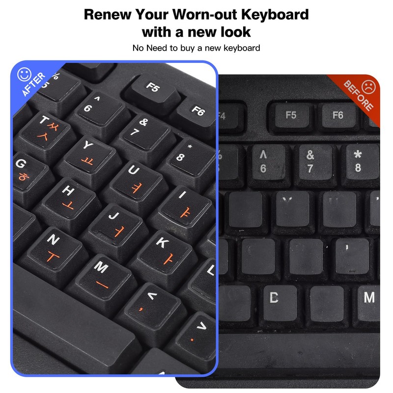 2PCS Russain Keyboard Stickers with Tweezer, Replacement Cyrillic Keyboard Letters