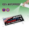 (7.5x3.75) Magnetic Sticker Jesus is My Savior Trump is My