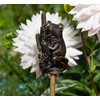 Cane Companions Frog On Bullrush Stake Topper - Handmade Flower