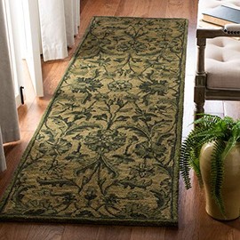 Safavieh Antiquity Collection AT824A Handmade Traditional Oriental Premium Wool Runner, 2'3" x 6' , Olive / Green