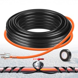 3FT-160FT Heat Tape for Water Pipes,Heating Cable for Pipe Freeze Protection,Water Pipe Insulation/Roof Snow De-Icing,Deicing Heating Cable,with Mounting Buckle (JRD-3FT)