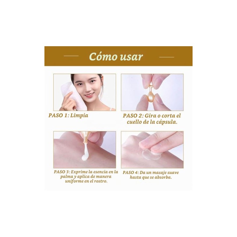 Sérum Facial Vitamina E esencia antiarrugas de ácido hialurónico 30PCS