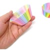 Pack of 100 Muffin Baking Moulds, Cupcake Wrapper, Rainbow Paper