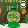 PestiLite St Patricks Day Lucky Shamrock Gnomes Snow Globe for