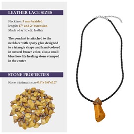 Smoky Quartz Jasper Yellow Crystals Healing Stone Necklace Natural Gemstone Pendant, Hand Made Art Unisex Gift