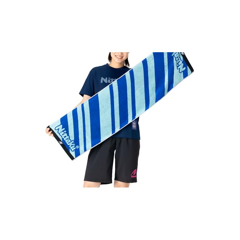 Nittaku Table Tennis Towel, Two-Tone Sports Towel, Front Pile Fabric,
