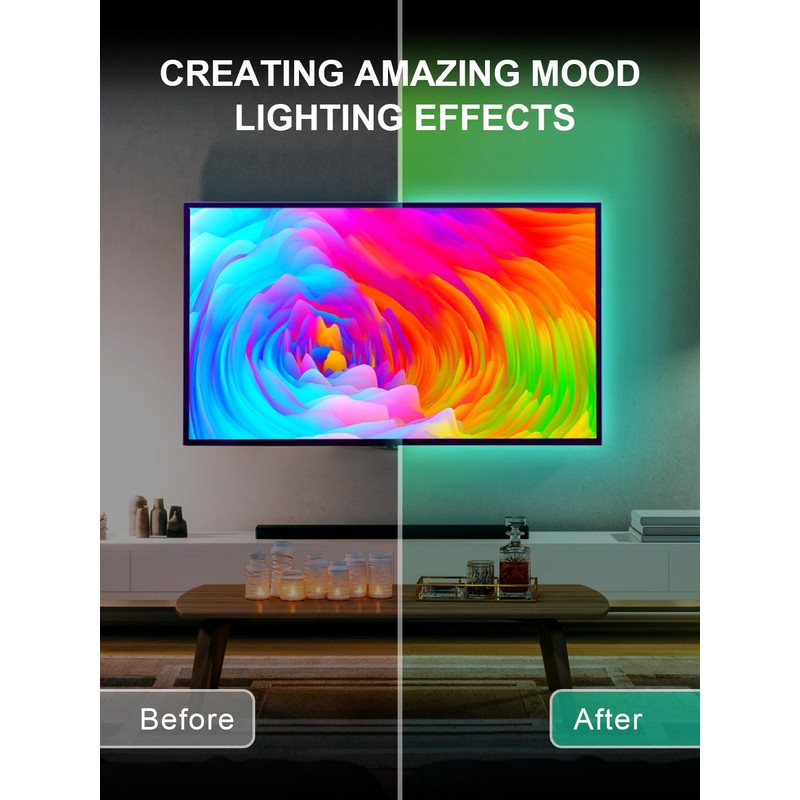 HEXJOSGL LED Light for TV, 4 m LED Strip Light