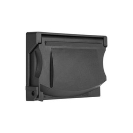 Maxxima 1-Gang Horizontal Outdoor Outlet Cover Box, Heavy Duty Weather Resistant, Universal Flip Cover with Auto-Close, Compatible with Standard Outlets, GFCI, Switches & More, Black (2-Pack)