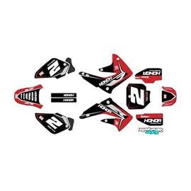 Kalair GFX Graphics Kit for Honda CR85 (2003-2014) Lightning Series Red 09 Mil - Dirt bike Custom Racing Graphics Decals Stickers Kit, no-plastics