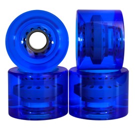 Cal 7 Longboard Skateboard 70mm Solid Gel Colors Wheels (Set of 4) - Gel Blue
