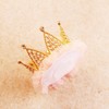 Nishine 2.9"x2.2" Toddler Girls Crown Headband with Replaceable Band Adjustable