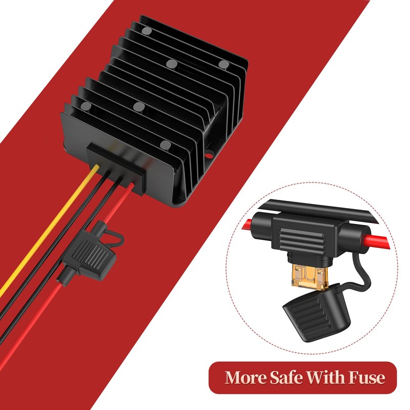 24 Volt to 12 Volt Converter Step Down with Fuse