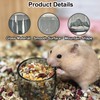 Acsist 2 Pcs Hamster Feeding & Water Bowls, Glass Hamster