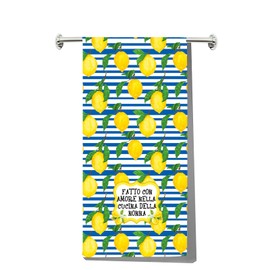 G2TUP Italian Nonna Kitchen Towels Italian Lemons Gifts Dish Italian Grandmother Gifts Sorrento Lemons Towels (Lemons)