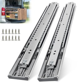 VITERLYNX 1 Pair 22 Inch 200Lbs Soft Close Heavy Duty Drawer Slides Full Extension Ball Bearing Slow Closing Rails, Side Mount Cabinet Runners Kitchen Tool Box Tracks Glides