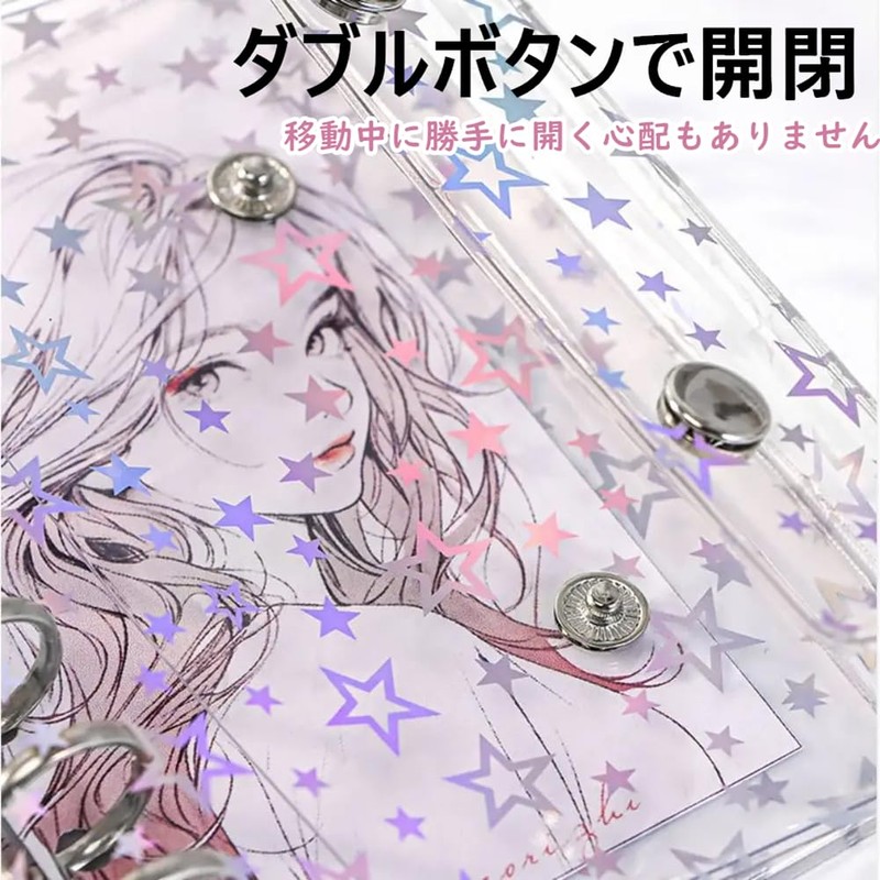 Clear Binder M5 Sealing Notebook, Cute Sticker Notebook, Refillable, Includes