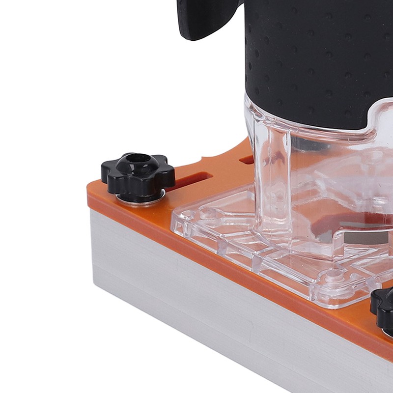 Woodworking Router Base with Transparent Cover Milling Cutter Slotting Bracket