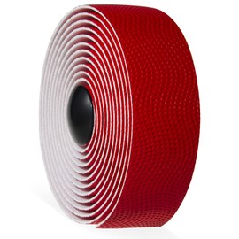 Bicycle Bar Tape, Drop Handlebar Tape, Road Bike, End Plug, EVA+PU, Left & Right Set, Red