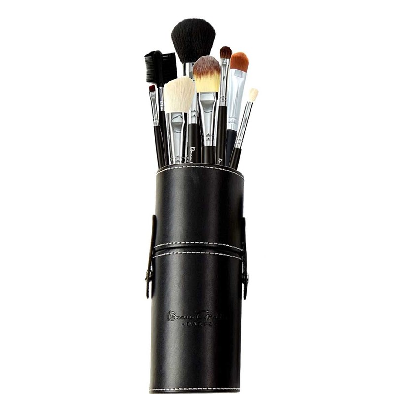 8 Piece Makeup Brush Set With Leather Case PLUS BONUS