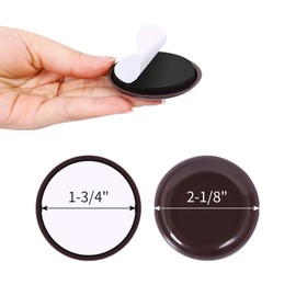 Ezprotekt Furniture Sliders for Carpet and Rug Flooring 2-1/8" Furniture Gliders for Moving Heavy Furniture Quickly and Easily - Furniture Moving Pads (Brown 54mm, 16pcs)