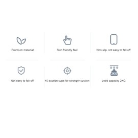 Paquete de 6 Soporte para Teléfono con Ventosas, Fundas de Silicona con Ventosa de Doble Cara, Agarre Antideslizante para Selfies y Videos