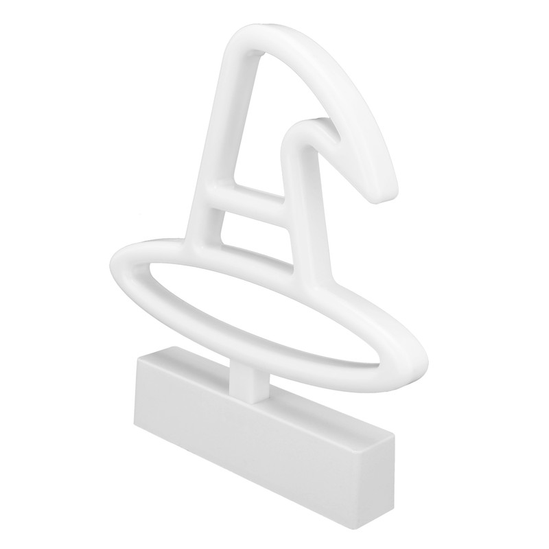 Neon Light Plastic Witch Hat Shape USB Battery Powered RGB