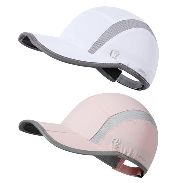 GADIEMKENSD 2 Pack Foldable Sports Sun Cap Men Women Sun