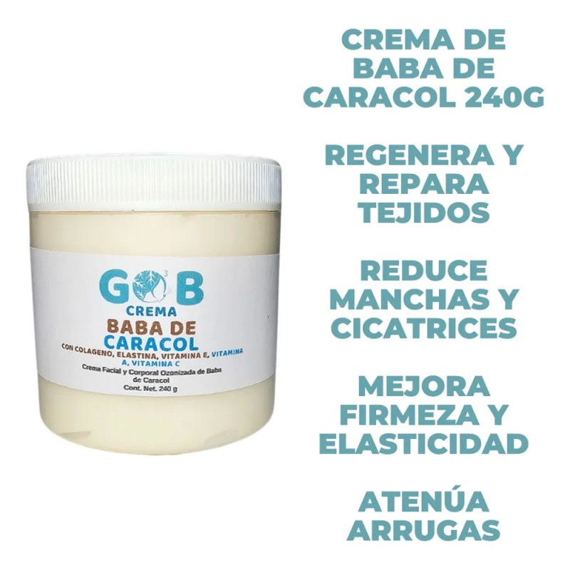 Gob crema ozonizada baba de caracol 240 g | regenera