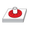 Push-On Pushnut, Stud Size 5/16 inch, 5-Piece