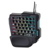 GONRIDASH One-Handed Gaming Keyboard, 35 Keys, 3 Color Backlight, Wide