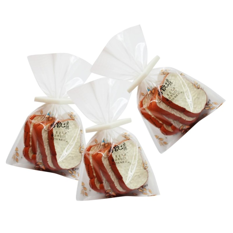 Kisangel 2pcs 3 Cute Mini Food Models Resin Mini Toast