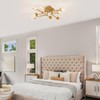 XINGQI 31" Modern Glass Ceiling Light, Semi Flush Mount Ceiling