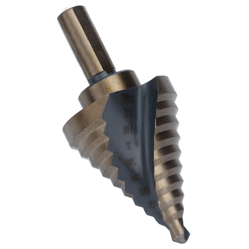 Spiral Step Drill Bit 10 Size Dark Yellow High Speed